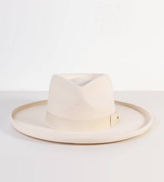 【US-SHIPPING】Fashion White Pencil Brim Felt Hat Wholesale